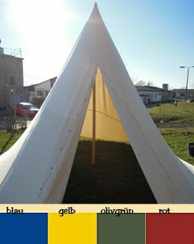 Einmastzelt - ca. 3,50 m Durchmesser - farbig